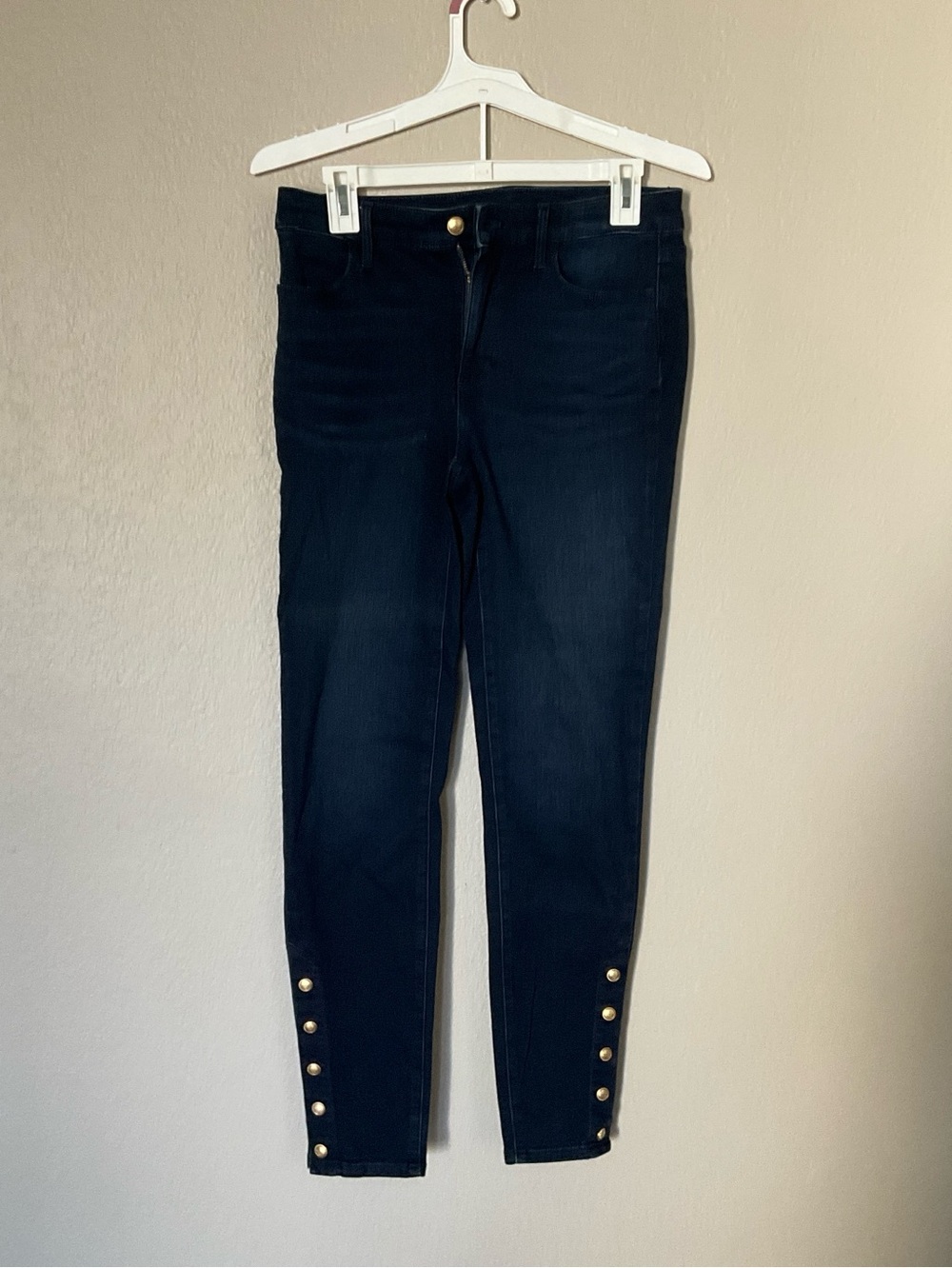 Talbots Flawless High-Waist Jogging Ankle Jeans w/ Gold Buttons (4)